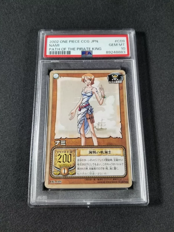 2002 One Piece CCG Japanese Nami LK-C09 PSA 10 GEM MINT Path of the Pirate King