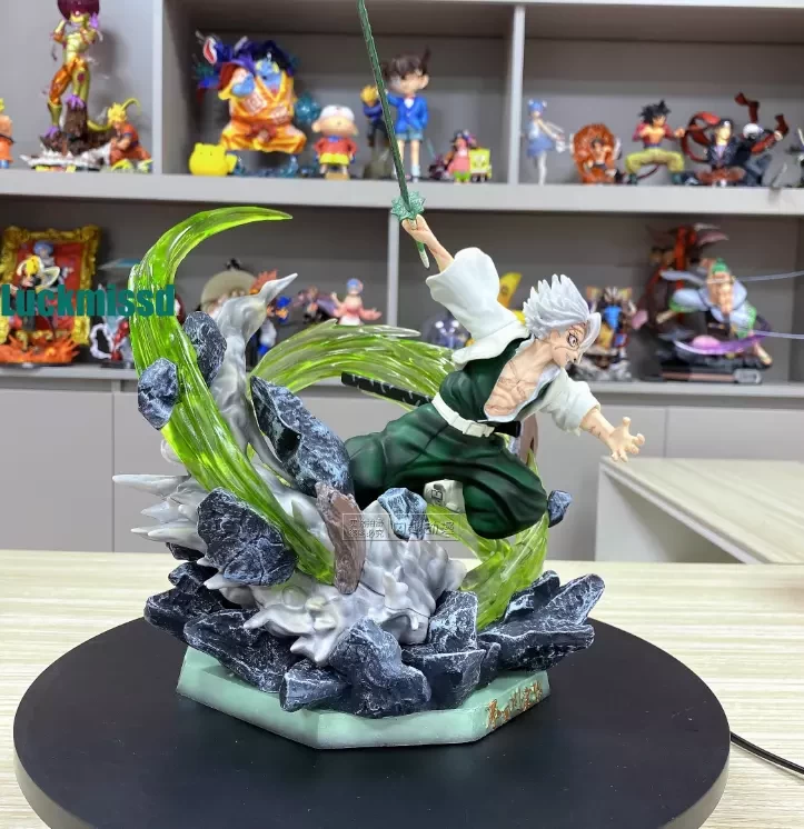 Demon Slayer Shinazugawa Sanemi PVC Figure LED Light Model Statue Toy 30cm