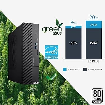 ASUS ExpertCenter D500SC Small Form Factor Desktop PC, Intel Core i5-11400, 8GB DDR4 RAM, 512GB PCIe SSD, TPM, Windows 11 Professional, Black, D500SC-XH503