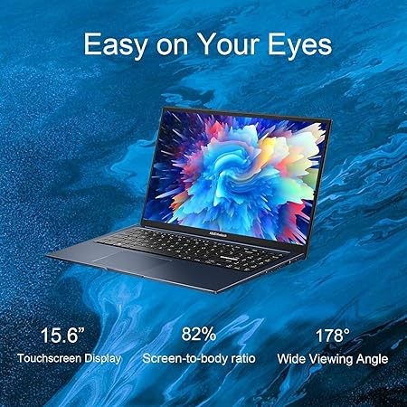 asus Touchscreen 15.6'' Vivobook Business Laptop Computer, Windows 11 Pro Laptop 40GB RAM 1TB SSD, Inter Core i7-1255U (10 Core) Processor, FHD 1920x1080 Display, Backlit Keyboard, Wi-Fi 6, Blue